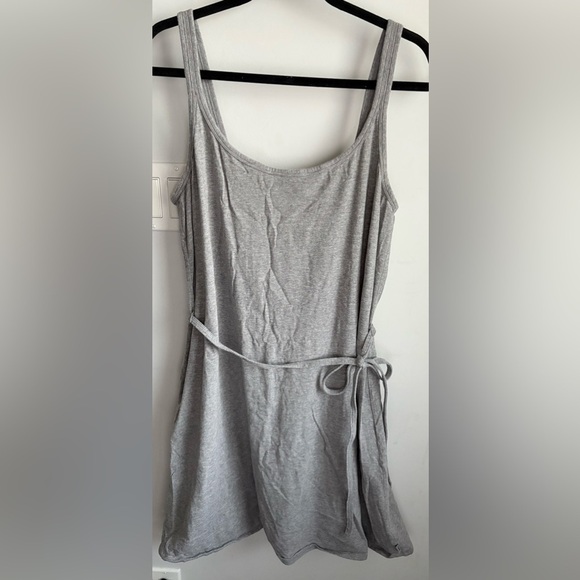 Gray Sleeveless Women's T-Shirt Dress - Picture 5 of 5